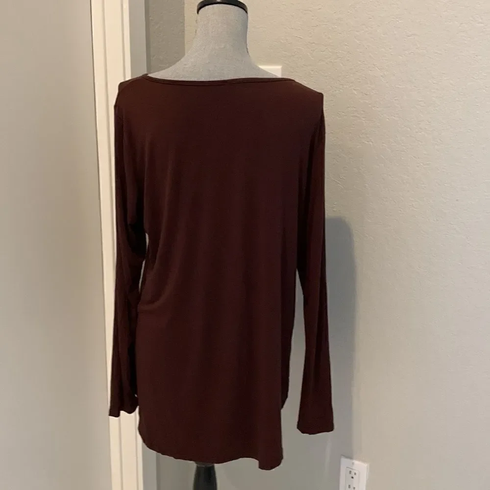 Brown Long Sleeve Top - Picture 5 of 6